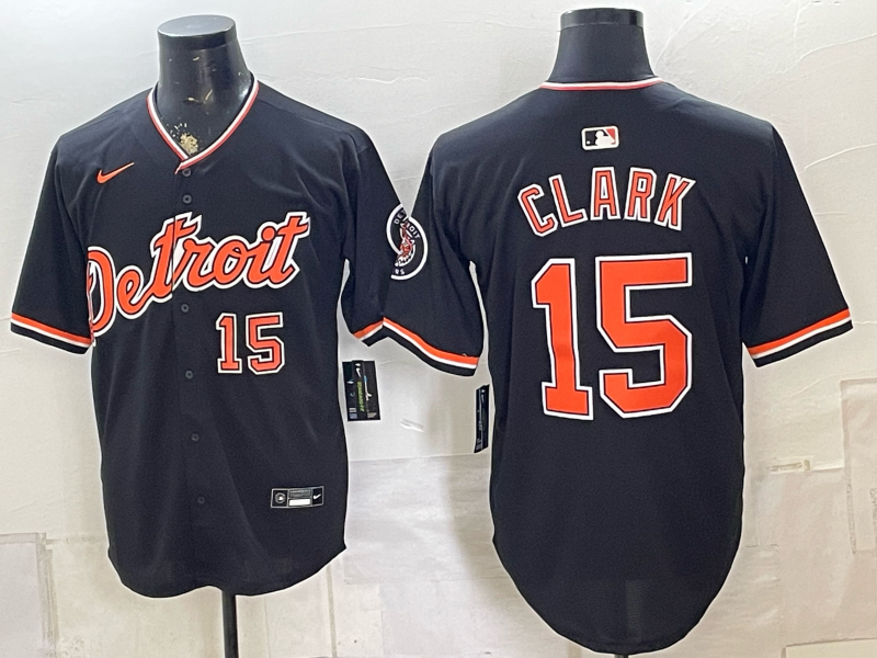 Men Detroit Tigers #15 Clark black Nike 2026 MLB Jersey 08013->detroit tigers->MLB Jersey